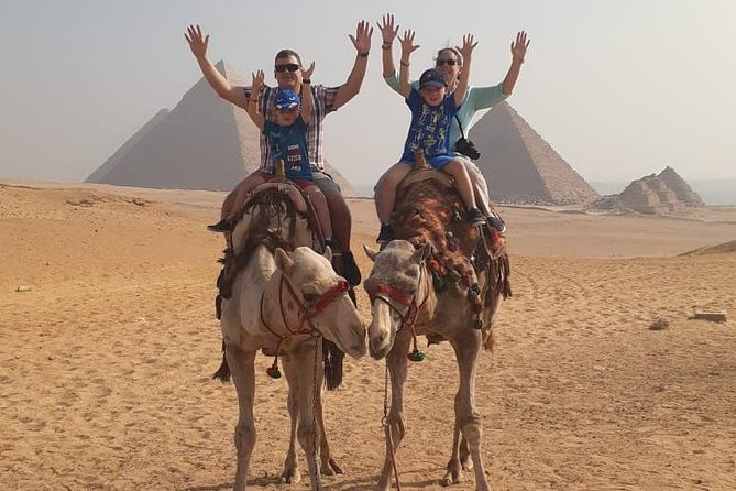 Private Guided Day-Tour to Giza Pyramids Egyptian Museum and Felucca - Giza: three pyramids, the Sphinx, and a short camel ride