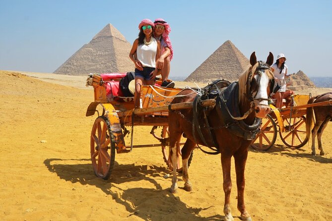 Private Half Day Tour to Giza Pyramids & Great Sphinx from Cairo - The panoramic viewpoint and 30-minute horse carriage ride