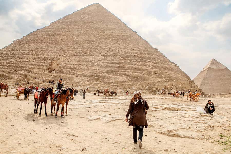 Pyramids of Giza and Great Sphinx: Private Half-Day Tour - The Great Sphinx and its weathered face