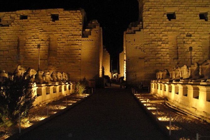 Sound and Light show at Karnak Temple in Luxor - Entering Karnak after sunset
