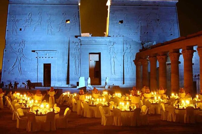 Sound and Light show at Karnak Temple in Luxor - The seated finale and views across the temple