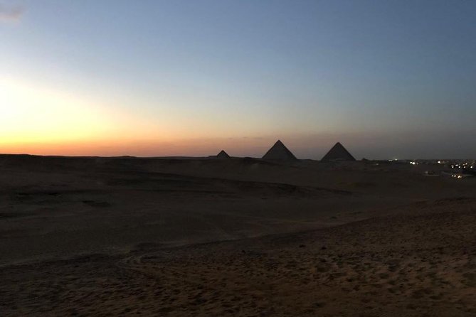 sunset at Giza pyramids by camels - Tea, water, and the small local touches