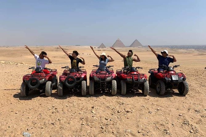 Top rated ATV quad bike at the Desert of Giza Pyramids - Riding behind the Giza pyramids