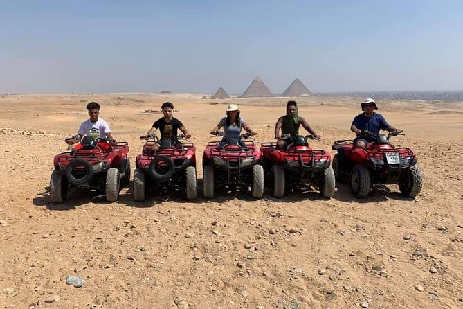 Top rated ATV quad bike at the Desert of Giza Pyramids - Photo stops with Cheops, Chephren, and Mykerinus