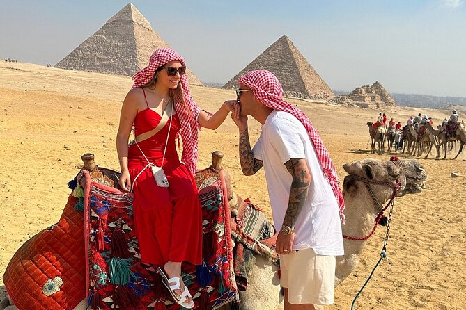 VIP Private Day Tour Giza Pyramids, Memphis and Sakkara Pyramids - Giza: three pyramids, one enormous first impression
