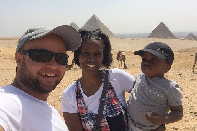 VIP tour to Giza pyramids, Sphinx, Camel ride, lunch, GEM museum - The Great Pyramid and Khufu’s Giza complex