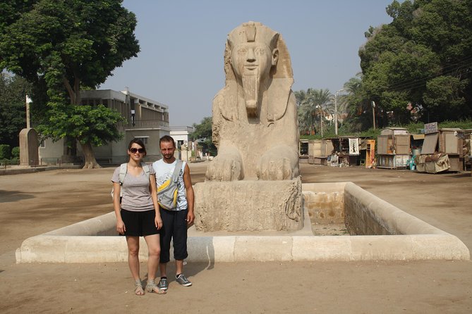 visit the pyramids of Giza + the necropolis of Saqqara + the Memphis site. - Lunch, admission fees, and the real price